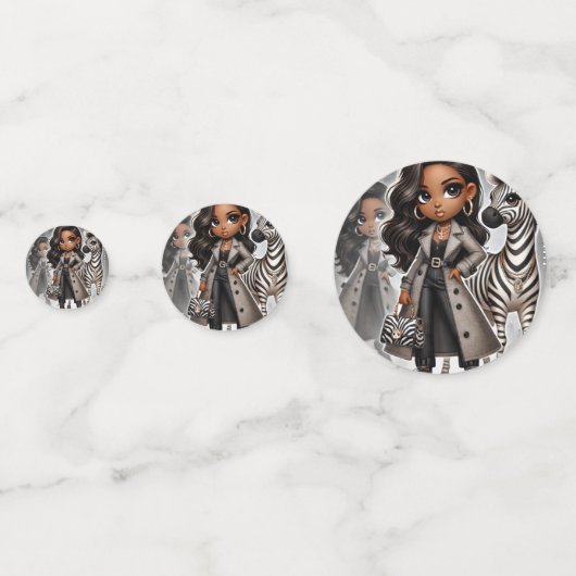 Animal Kingdom Couture Zebra Table Confetti (Voorkanten)