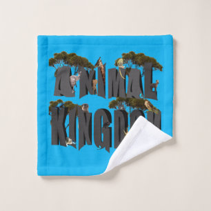 Animal Kingdom Design, Kinder Full Print Schort Washandje
