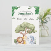 Animal Kingdom Een minimalistische verjaardagsvier Kaart (Staand voorkant)