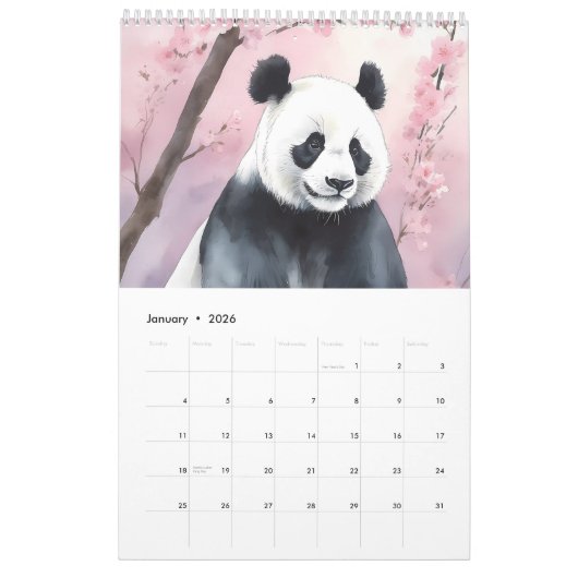 Animal Kingdom in Painterly Waterverf 2025 Kalender (Jan 2026)