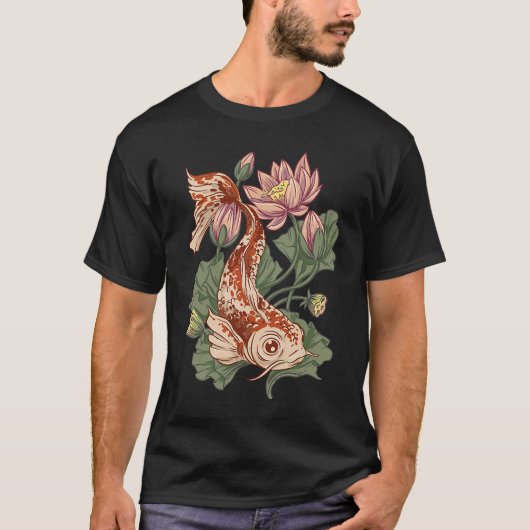 Animal  Koi Fish  Flowers s T-shirt (Voorkant)