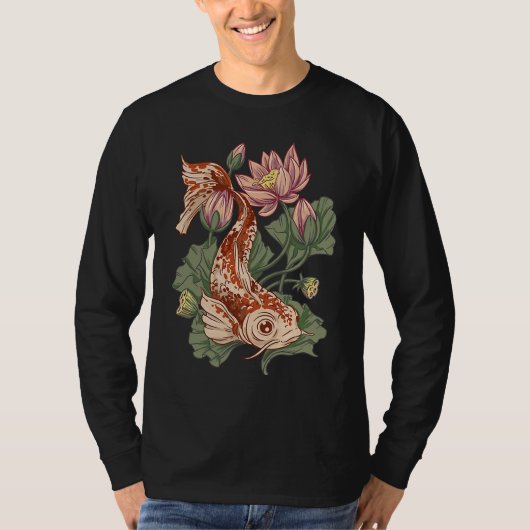 Animal  Koi Fish  Flowers s T-shirt (Voorkant)