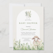 Animal Lamb Forest-Baby shower Kaart (Voorkant)