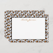 Animal Leopard print - Aangepaste notitiekaarten (Voorkant / Achterkant)