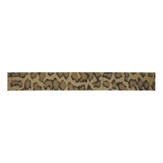 ANIMAL LEOPARD PRINT GROSGRAIN LINT (Voorkant)