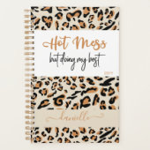 Animal Leopard Print Hot Mess doet mijn best Planner (Voorkant)