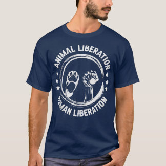 Animal Liberation Human Liberation Animal rescue t T-shirt