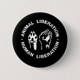 Animal Liberation Human Liberation Ronde Button 5,7 Cm
