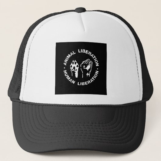 Animal Liberation Human Liberation Trucker Pet (Voorkant)
