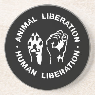 Animal Liberation Human Liberation Zandsteen Onderzetter