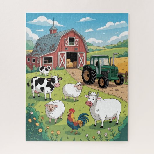 Animal life on the Farm Puzzle Legpuzzel (Verticaal)