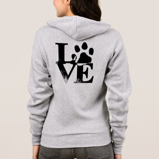 Animal Love Paw Print Hoodie (Achterkant)