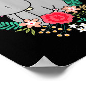 Animal Lover Butterfly Valentines Day Gift Flowers Poster (Hoek)