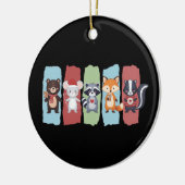 Animal Lover Christmas Raccoon Opossum Winter  Keramisch Ornament (Links)