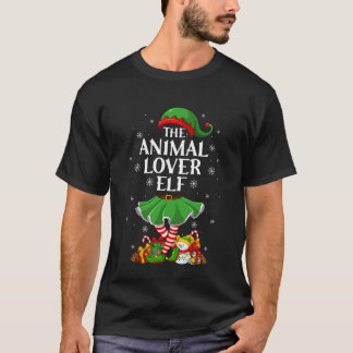Animal Lover Elf Christmas Family Elf Squad Xmas G T-shirt