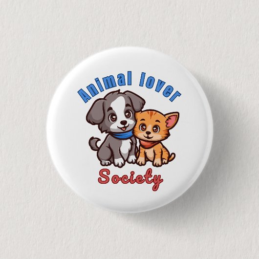 Animal lover society for animal lover ronde button 3,2 cm (Voorkant)