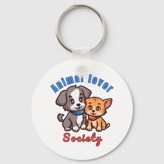 Animal lover society for animal lover sleutelhanger (Voorkant)