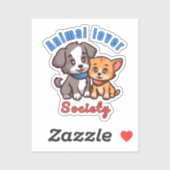 Animal lover society for animal lover sticker (Vel)
