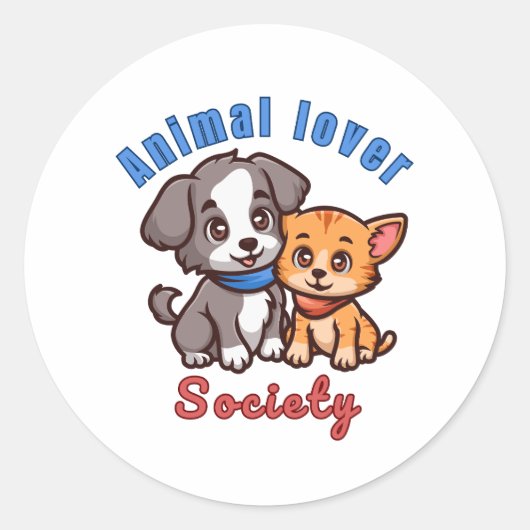 Animal lover society for animal lover sticker (Voorkant)
