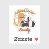 Animal Lover Society for Pet lover sticker (Vel)