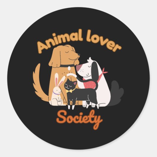 Animal Lover Society for Pet lover sticker (Voorkant)