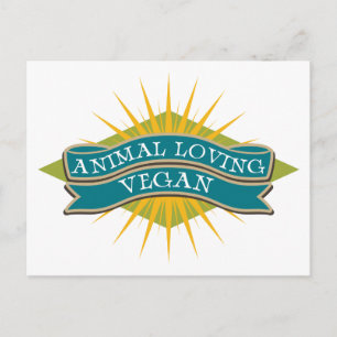 Animal Loving Vegan Briefkaart