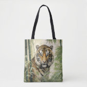 Animal Natuur Tiger Bamboo Tote Bag (Voorkant)