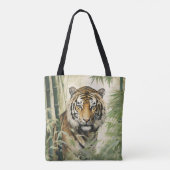 Animal Natuur Tiger Bamboo Tote Bag (Achterkant)