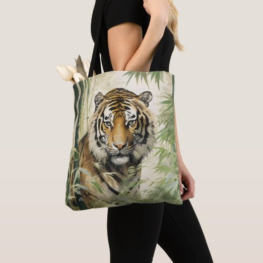 Animal Natuur Tiger Bamboo Tote Bag (Dichtbij)