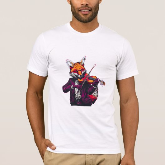 Animal Noise – Fox on Violin T-shirt (Voorkant)