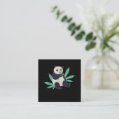 Animal Panda Weed Stoner Gift Vierkante Visitekaartje (Staand voorkant)