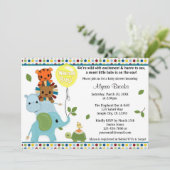 Animal Parade Baby shower Invitation APK #3 Kaart (Staand voorkant)