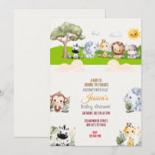 Animal Parade Baby shower Kaart (Voorkant / Achterkant)
