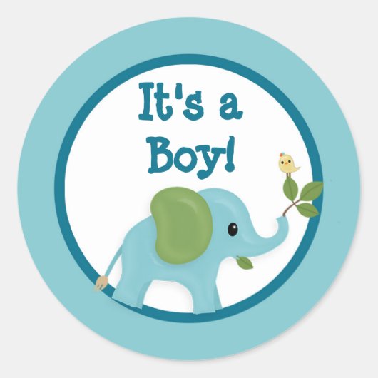 Animal Parade Baby shower sticker APK#4 olifant (Voorkant)