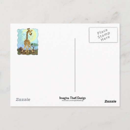 Animal Parade Giraffe Briefkaart (Achterkant)