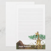 Animal Parade Giraffe Briefpapier (Voorkant / Achterkant)