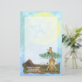 Animal Parade Giraffe Briefpapier (Staand voorkant)