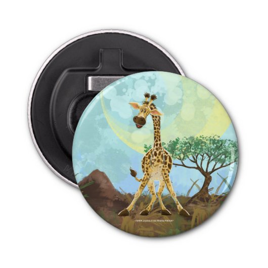 Animal Parade Giraffe Button Flesopener (Voorkant)