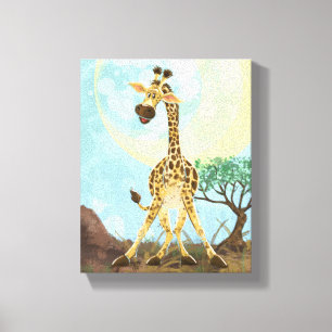 Animal Parade Giraffe Canvas Afdruk