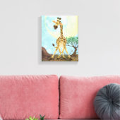 Animal Parade Giraffe Canvas Afdruk (Insitu (Woonkamer))