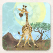 Animal Parade Giraffe Kartonnen Onderzetters (Voorkant)