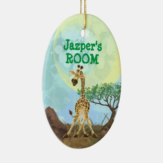 Animal Parade Giraffe Keramisch Ornament (Rechts)