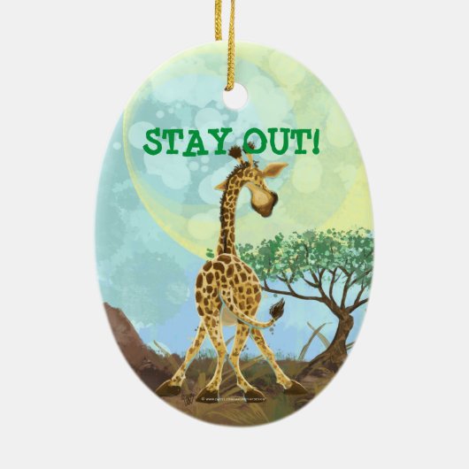 Animal Parade Giraffe Keramisch Ornament (Achterkant)