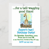 Animal Parade Giraffe Magnetische Uitnodiging (Voorkant)