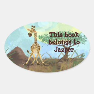 Animal Parade Giraffe Ovale Sticker