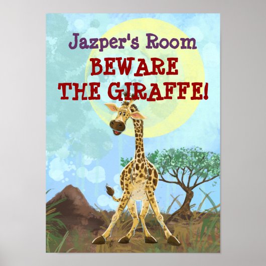 Animal Parade Giraffe Poster (Voorkant)