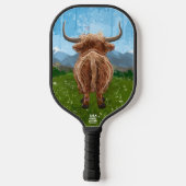 Animal Parade Highland Koe Pickleball Paddle (Achterkant)