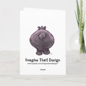 Animal Parade Hippopotamus Happy Birthday Kaart (Achterkant)