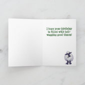 Animal Parade Schapen Art Happy Birthday Kaart (Binnen)
