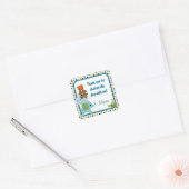 Animal Parade ZOO Baby shower vierkante sticker AP (Envelop)